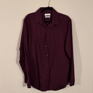 Calvin Klein Men's Deep Purple Dress Shirt